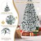 Pre-Lit Premium Snow Flocked Hinged Artificial Christmas Tree